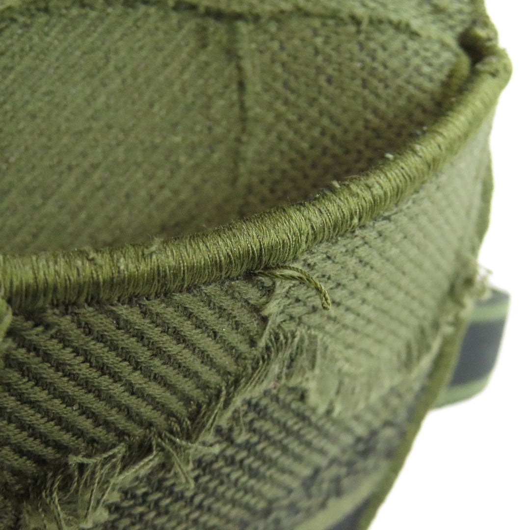 Christian Dior Hip bag canvas green saddle Women Used Authentic