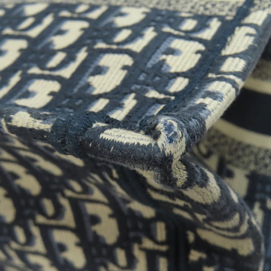 Christian Dior Handbag canvas Navy Book tote Women Used Authentic