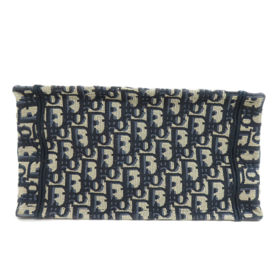 Christian Dior Handbag canvas Navy Book tote Women Used Authentic