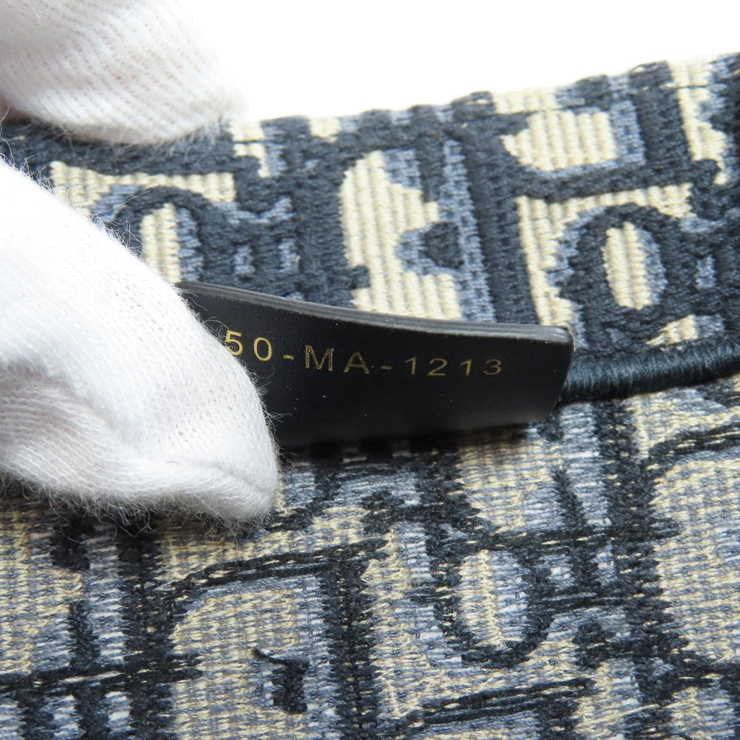 Christian Dior Handbag canvas Navy Book tote Women Used Authentic