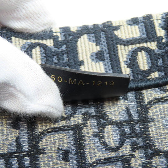 Christian Dior Handbag canvas Navy Book tote Women Used Authentic
