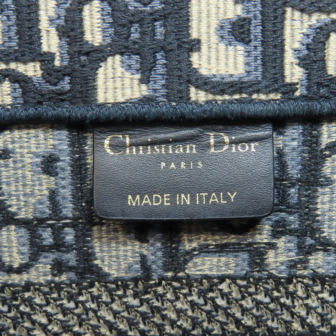 Christian Dior Handbag canvas Navy Book tote Women Used Authentic