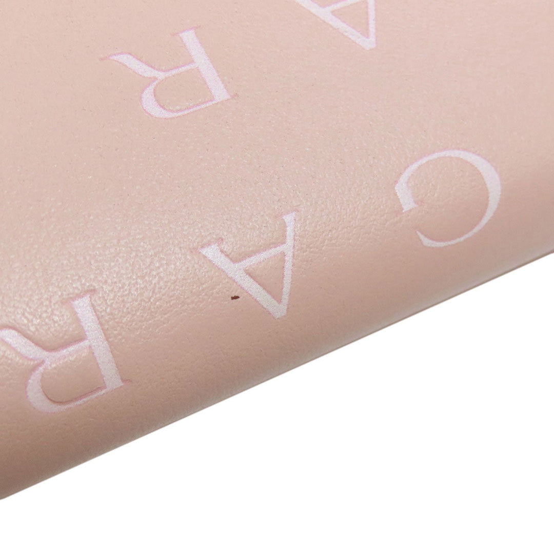 BVLGARI Long Wallet Purse leather pink Logo mania Women Used Authentic