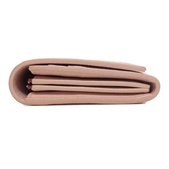 BVLGARI Long Wallet Purse leather pink Logo mania Women Used Authentic