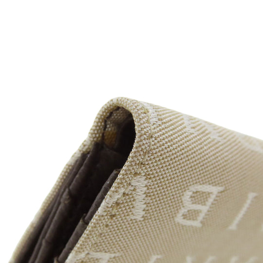 BVLGARI Bifold Wallet canvas beige Logomania Bvlgari Bvlgari Women Used Authentic