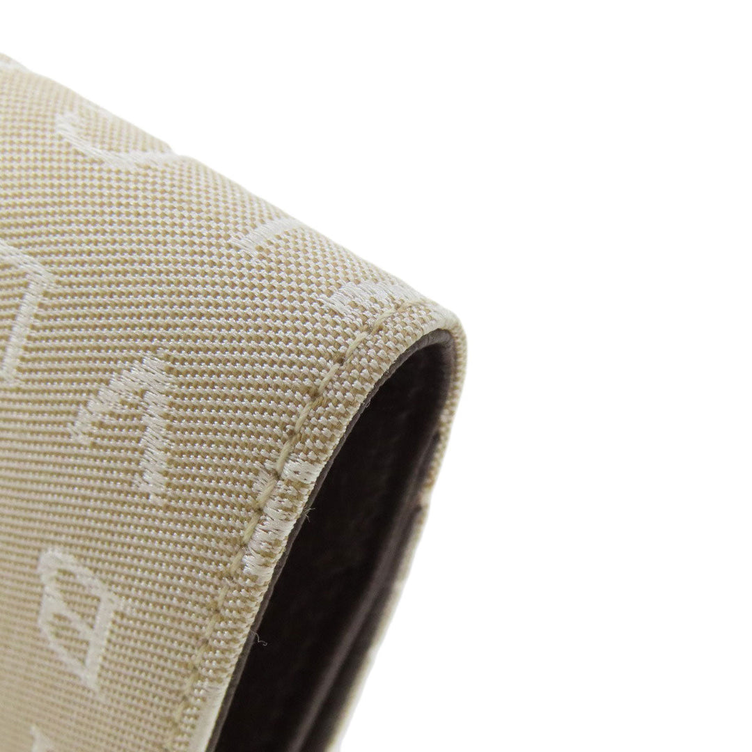 BVLGARI Bifold Wallet canvas beige Logomania Bvlgari Bvlgari Women Used Authentic