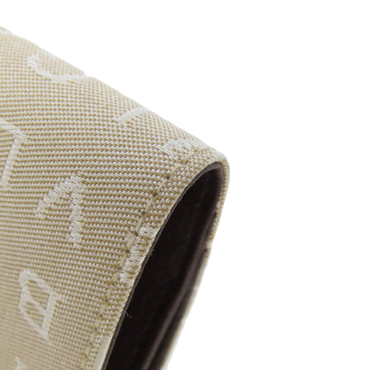 BVLGARI Bifold Wallet canvas beige Logomania Bvlgari Bvlgari Women Used Authentic