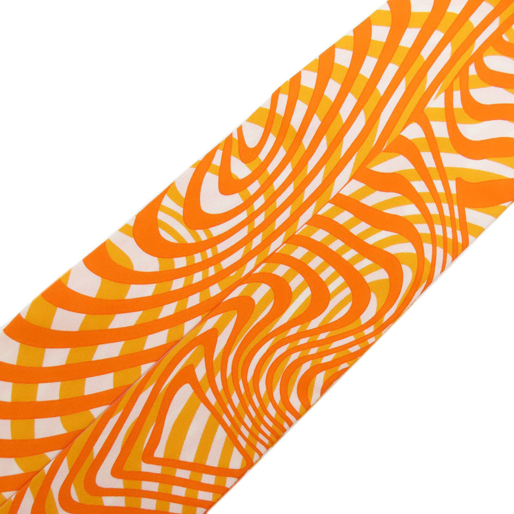 HERMES scarf silk Orange Twilly Women Used Authentic