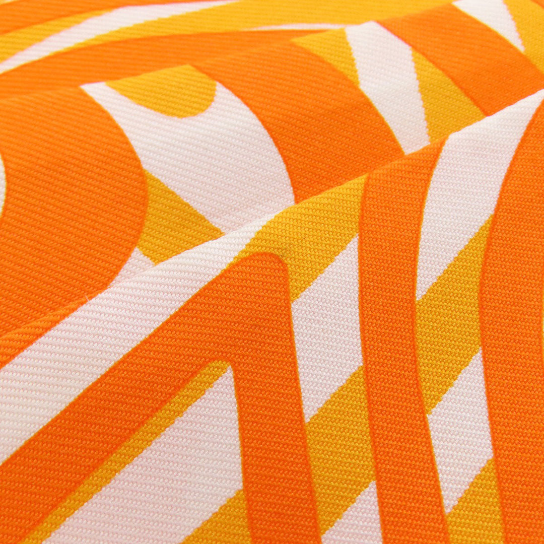HERMES scarf silk Orange Twilly Women Used Authentic