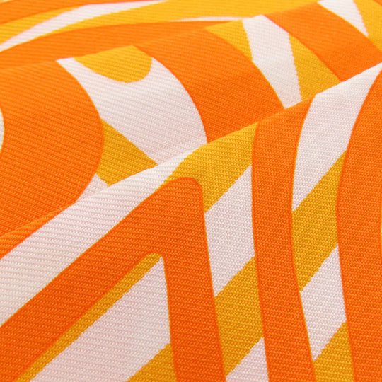 HERMES scarf silk Orange Twilly Women Used Authentic