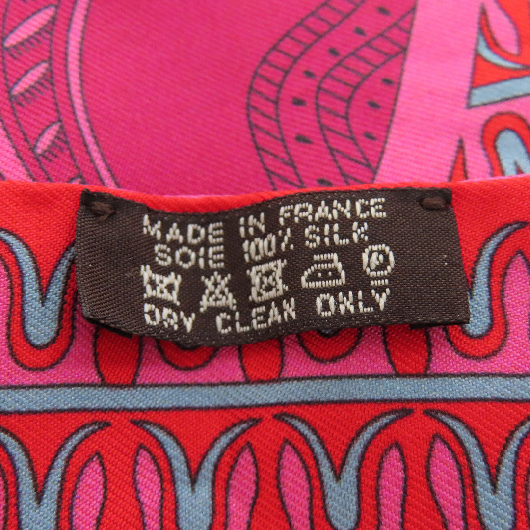 HERMES scarf silk pink Twilly Women Used Authentic