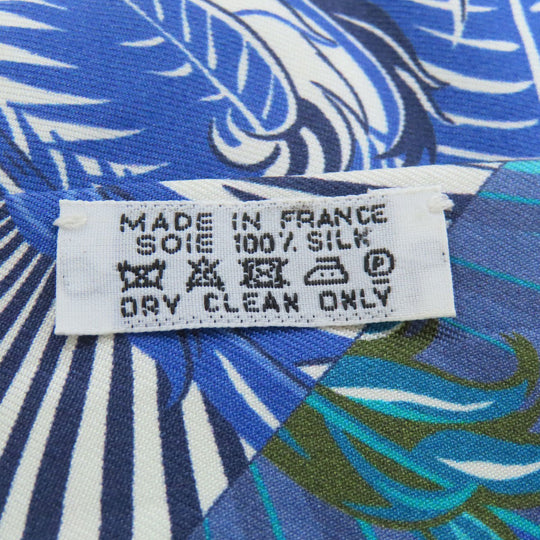 HERMES scarf silk blue Twilly Women Used Authentic