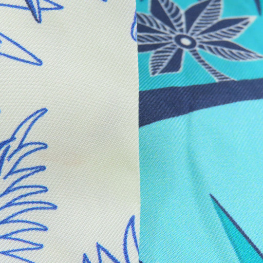 HERMES scarf silk blue Twilly Women Used Authentic