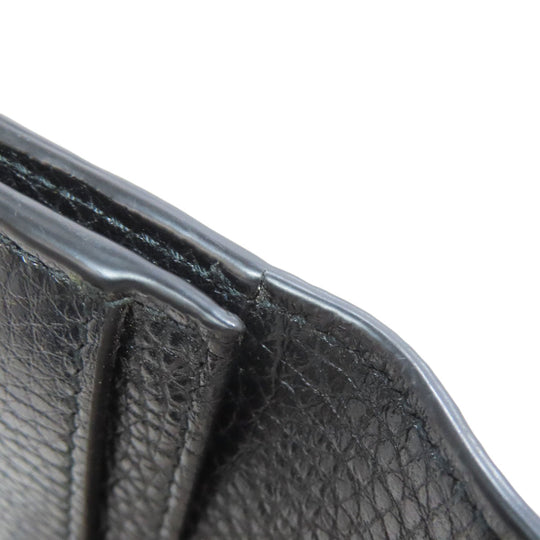 GUCCI Card Case 473923 leather black logo mens Used Authentic