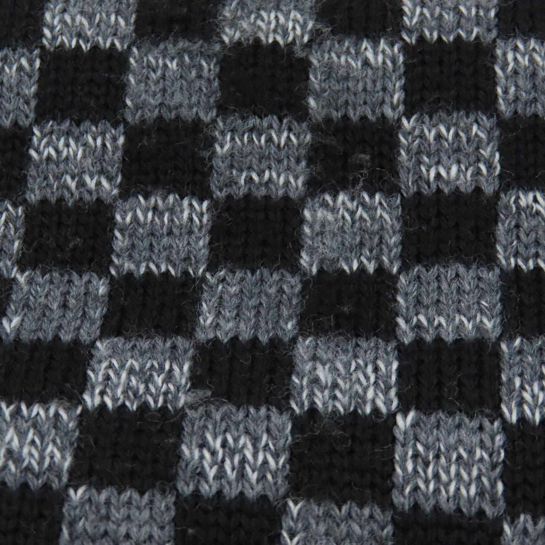LOUIS VUITTON Scarf M72929 wool black Echarpe Flocon Women Used Authentic