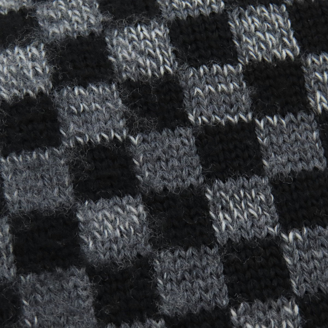 LOUIS VUITTON Scarf M72929 wool black Echarpe Flocon Women Used Authentic