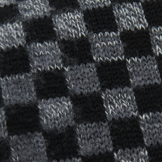 LOUIS VUITTON Scarf M72929 wool black Echarpe Flocon Women Used Authentic