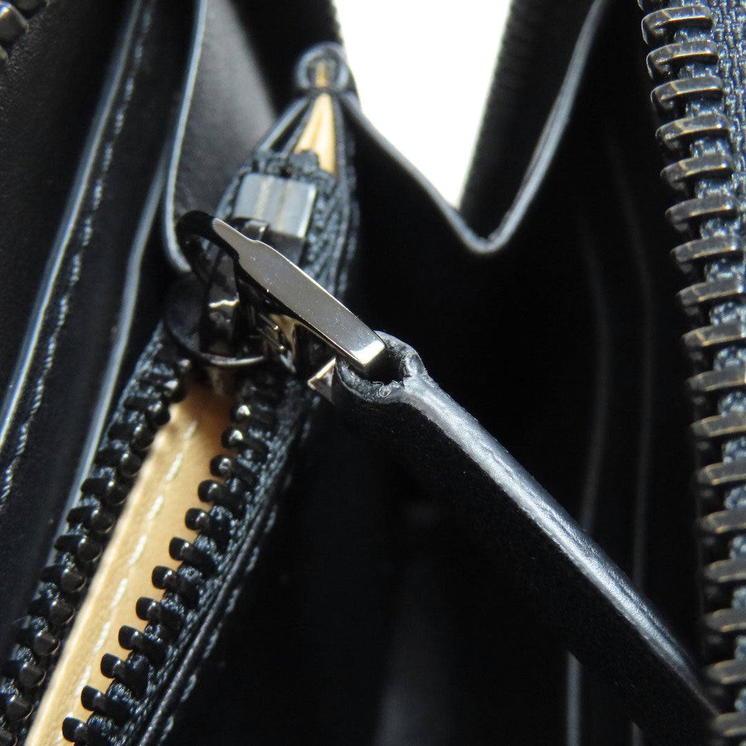 DELVAUX Long Wallet Purse leather pink logo