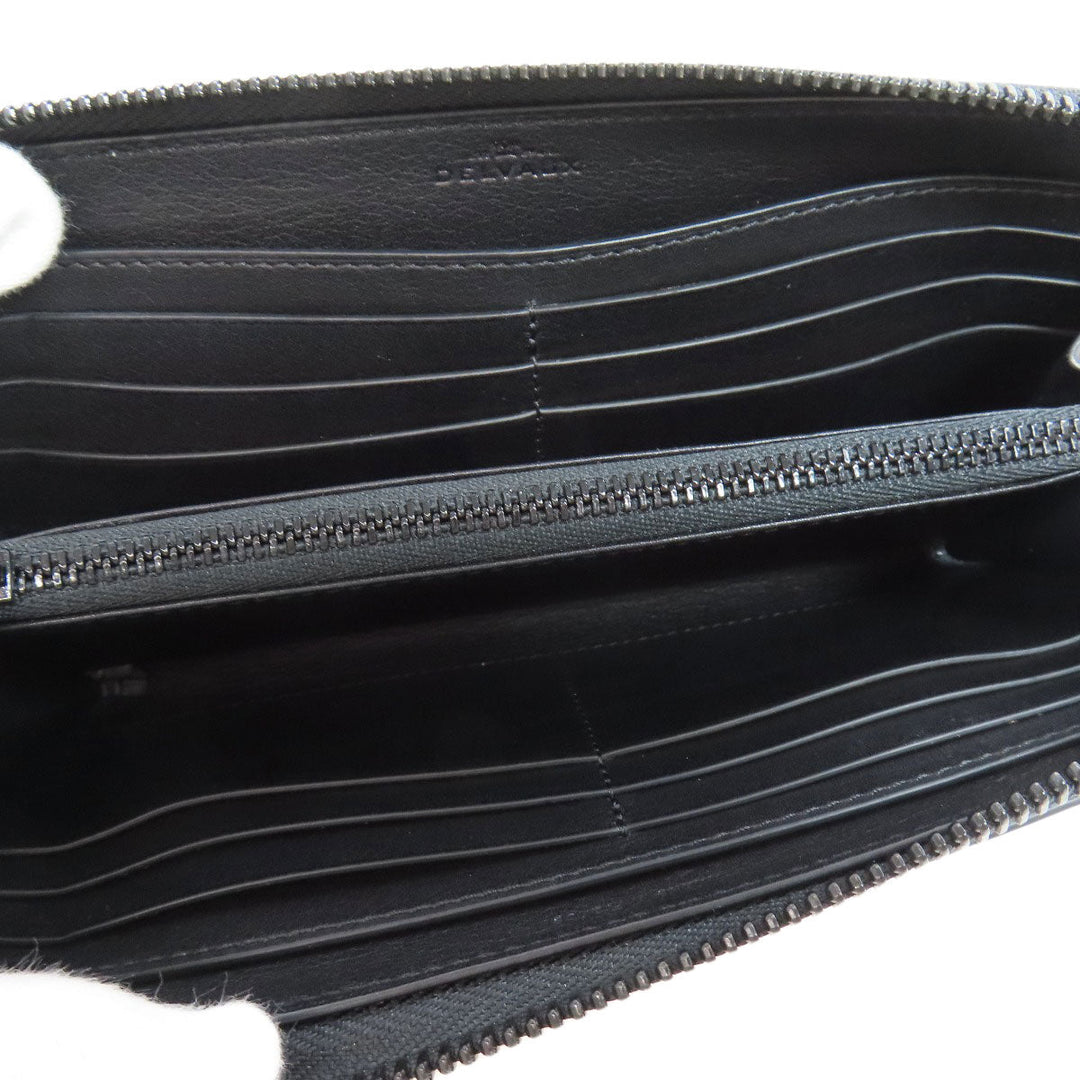 DELVAUX Long Wallet Purse leather pink logo