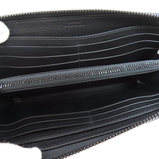 DELVAUX Long Wallet Purse leather pink logo