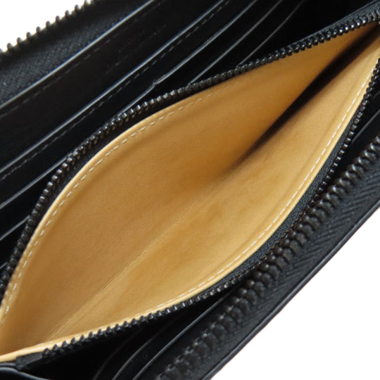 DELVAUX Long Wallet Purse leather pink logo