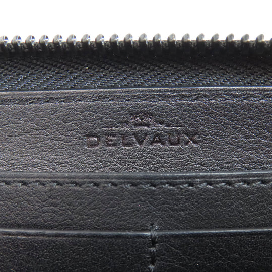 DELVAUX Long Wallet Purse leather pink logo