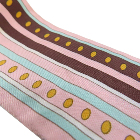 HERMES scarf silk pink Twilly Women Used Authentic