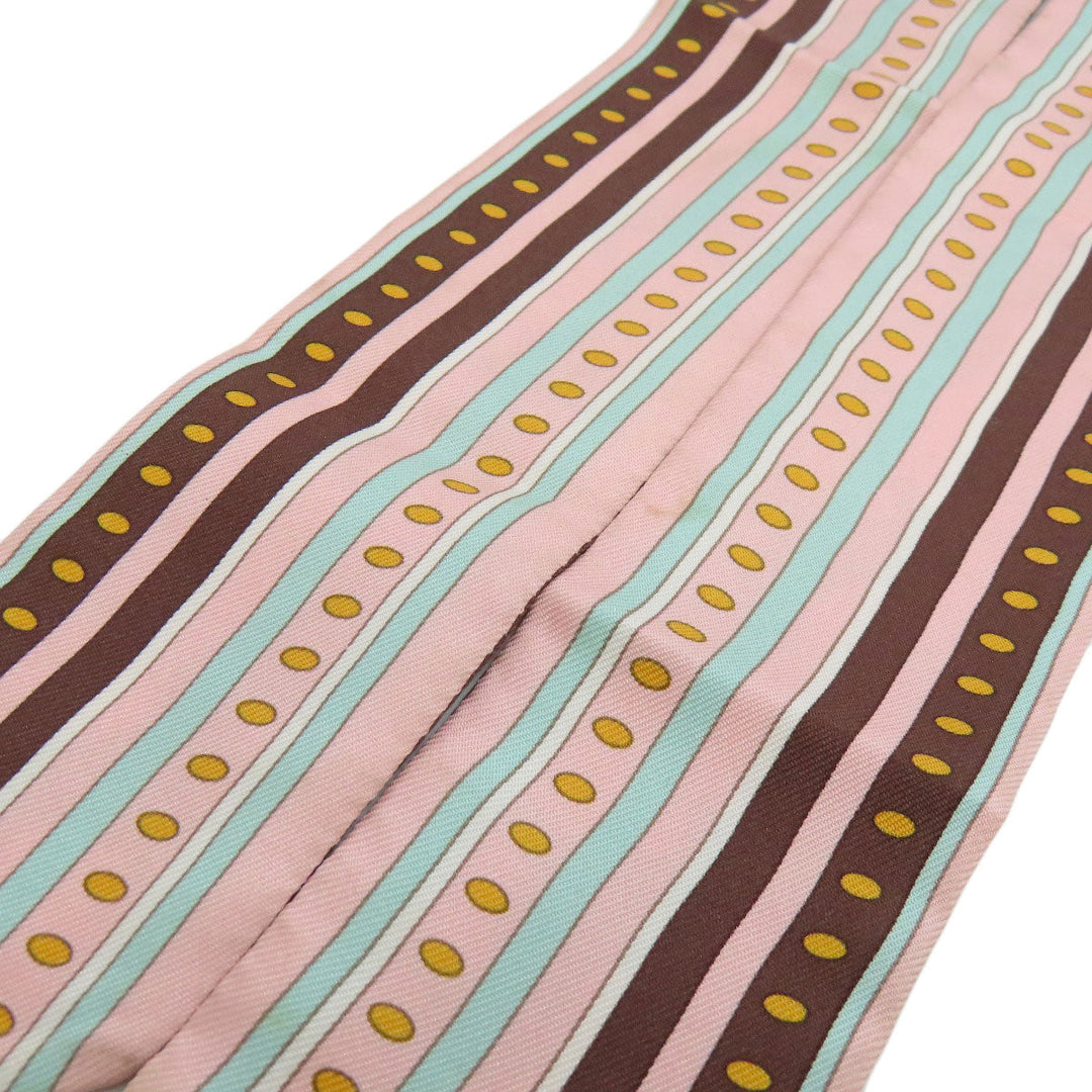 HERMES scarf silk pink Twilly Women Used Authentic