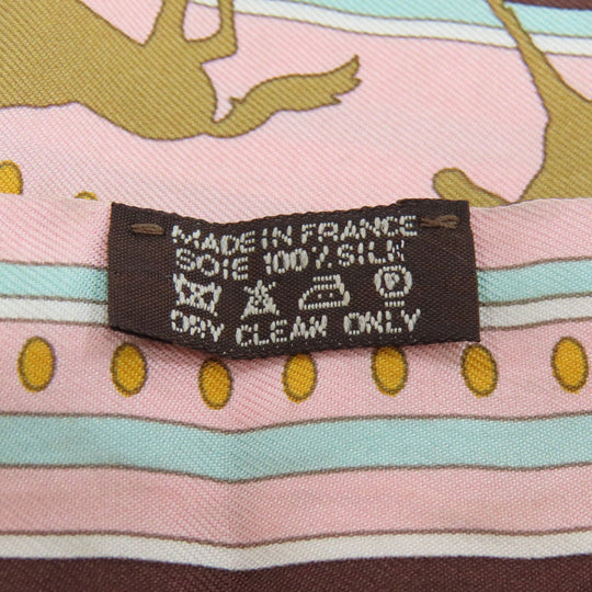 HERMES scarf silk pink Twilly Women Used Authentic