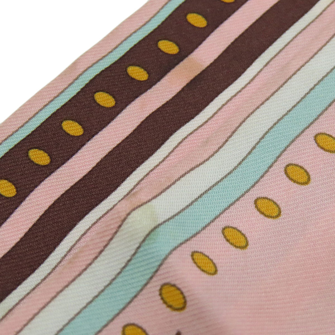 HERMES scarf silk pink Twilly Women Used Authentic