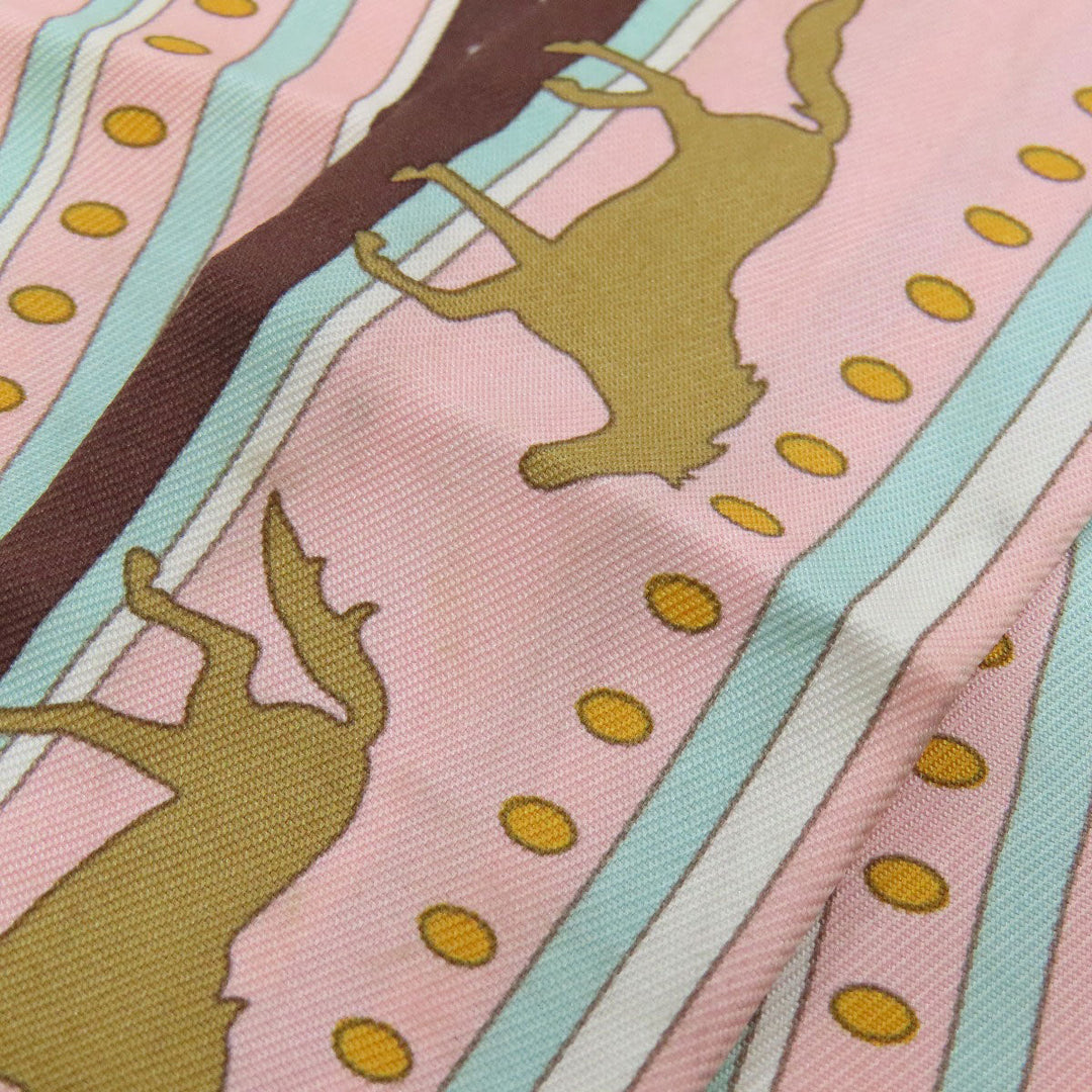 HERMES scarf silk pink Twilly Women Used Authentic