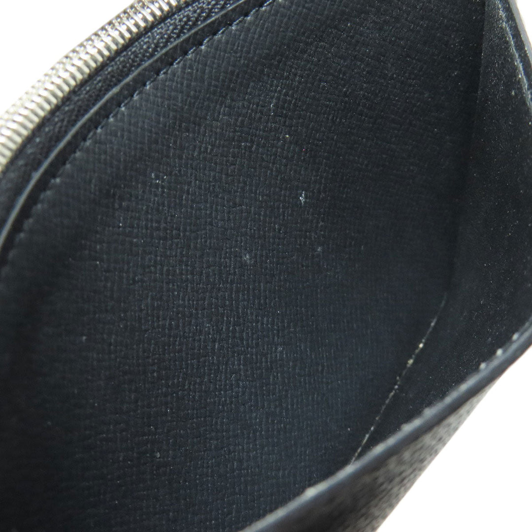 LOUIS VUITTON Coin case N64038 Damier canvas black Coin card holder mens Used Authentic