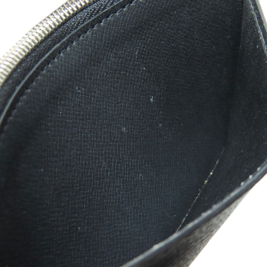 LOUIS VUITTON Coin case N64038 Damier canvas black Coin card holder mens Used Authentic