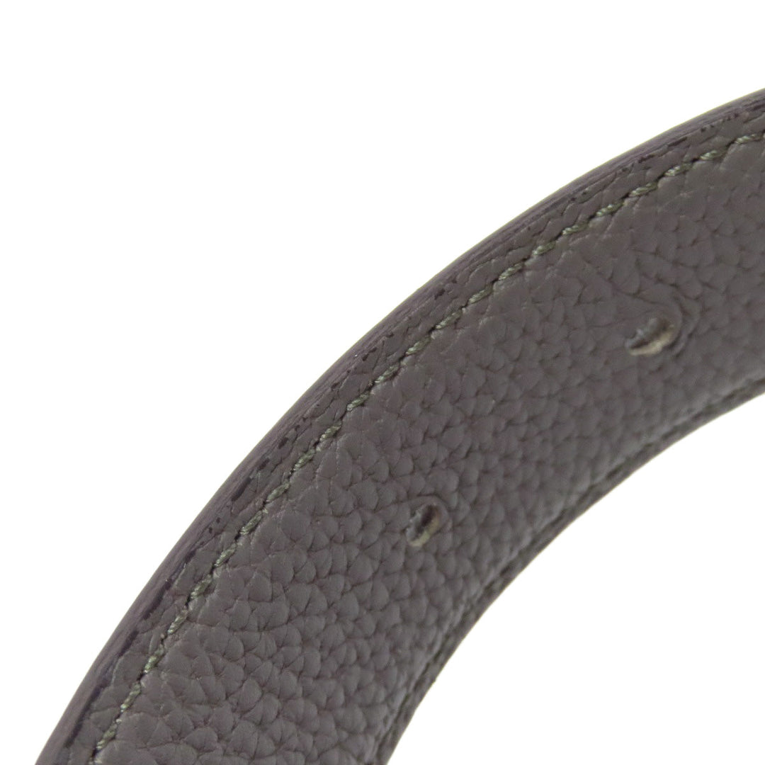 HERMES belt Taurillon Clemence Silver Belt Buckle Constance