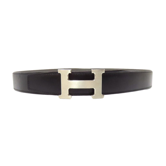 HERMES belt Taurillon Clemence Silver Belt Buckle Constance