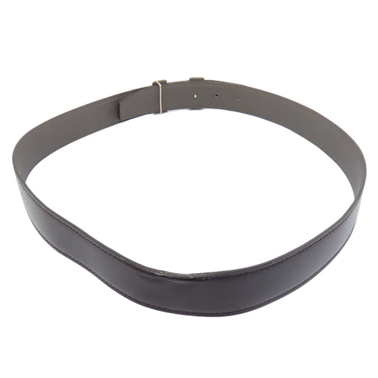 HERMES belt Taurillon Clemence Silver Belt Buckle Constance