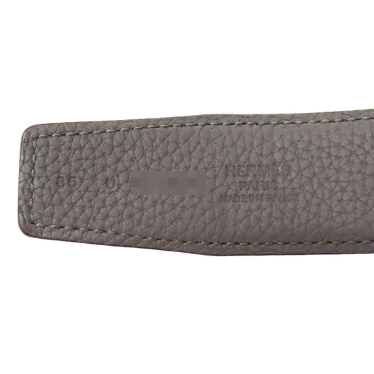 HERMES belt Taurillon Clemence Silver Belt Buckle Constance