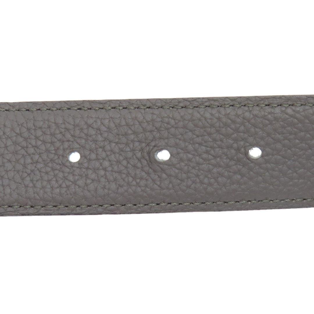 HERMES belt Taurillon Clemence Silver Belt Buckle Constance