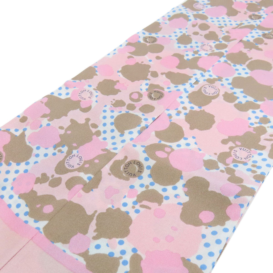 LOUIS VUITTON scarf M75214 silk pink Bando Retro Flower Women Used Authentic