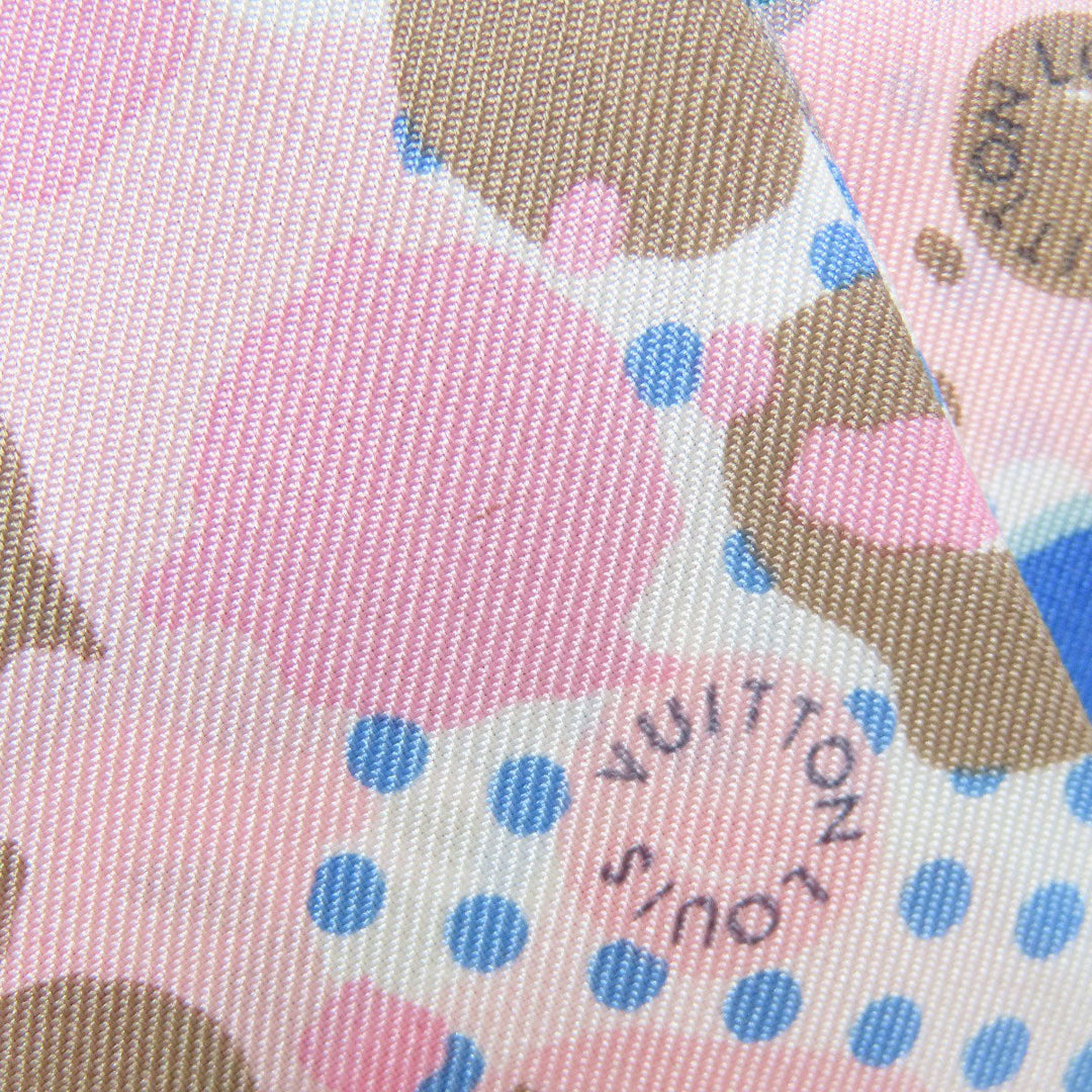 LOUIS VUITTON scarf M75214 silk pink Bando Retro Flower Women Used Authentic