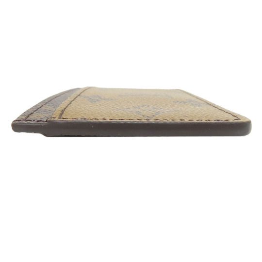 LOUIS VUITTON Card Case M69161 Monogram reverse Brown Porto cult  Simple Women Used Authentic