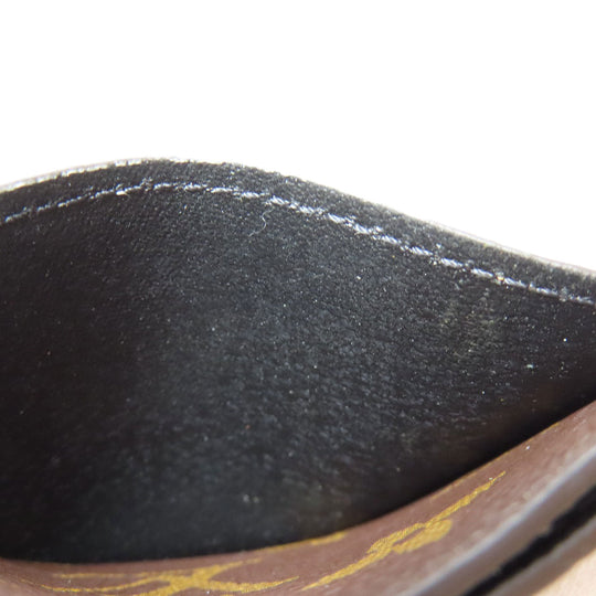 LOUIS VUITTON Card Case M69161 Monogram reverse Brown Porto cult  Simple Women Used Authentic