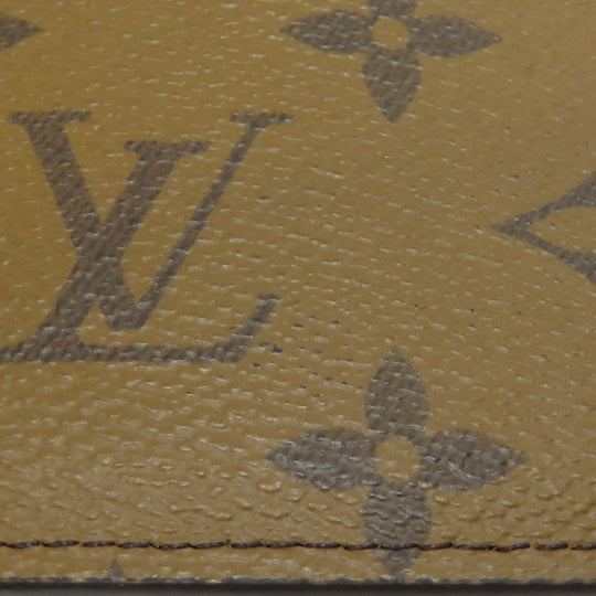 LOUIS VUITTON Card Case M69161 Monogram reverse Brown Porto cult  Simple Women Used Authentic