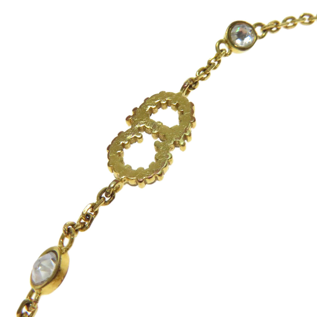 Christian Dior bracelet metallic gold logo Women Used Authentic