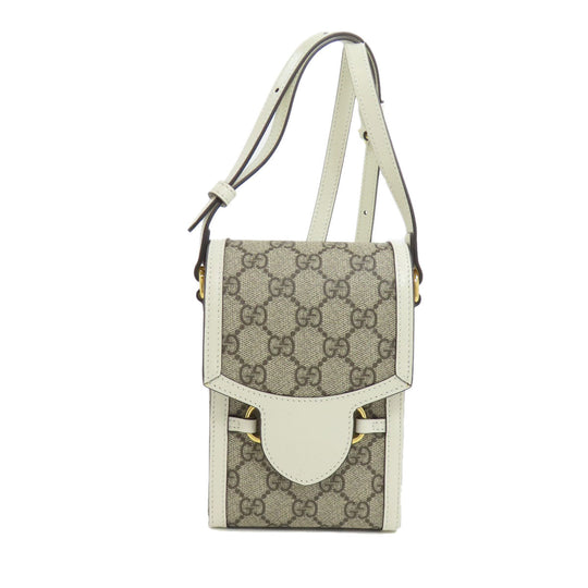 GUCCI Shoulder Bag 625615 PVC Brown Horsebit 1955 mini bag Women Used Authentic