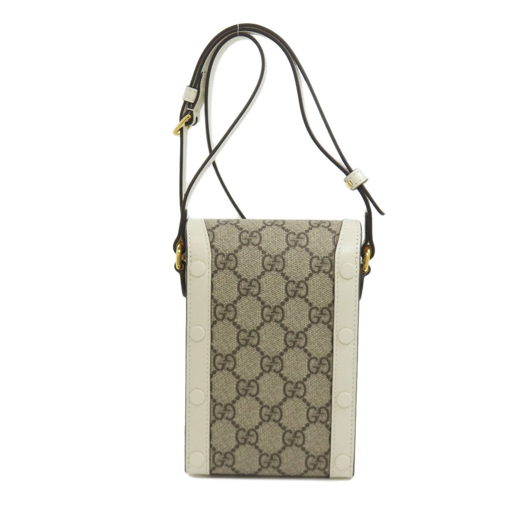 GUCCI Shoulder Bag 625615 PVC Brown Horsebit 1955 mini bag Women Used Authentic
