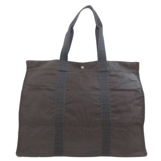 HERMES Tote Bag canvas gray Her LineTGM Women Used Authentic