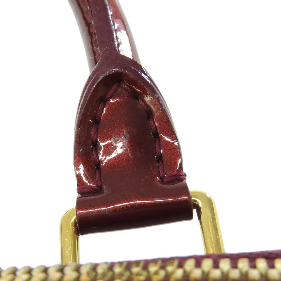 LOUIS VUITTON Tote Bag Vernis Red Alma MM Women Used Authentic