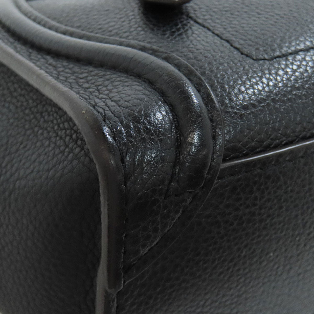 CELINE Handbag Calfskin black Luggage nano Women Used Authentic