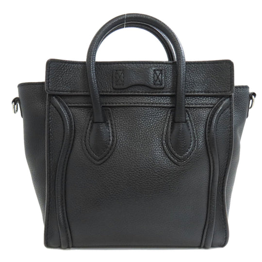 CELINE Handbag Calfskin black Luggage nano Women Used Authentic